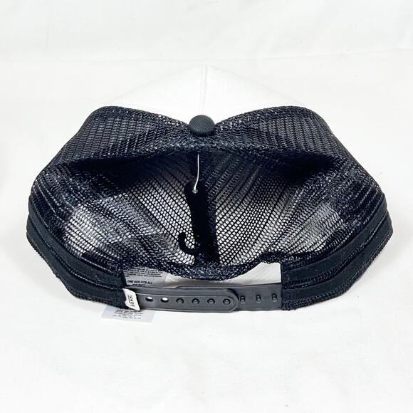 No Thanks Black and White Trucker Hat - Picture 2 of 3